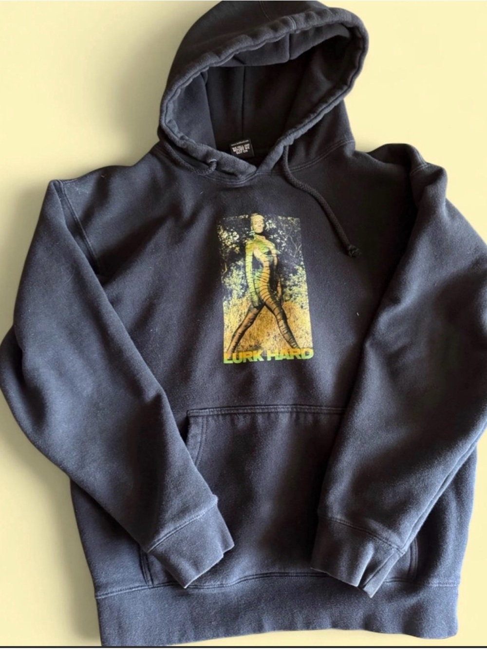 Lurk Hard Men's Black Graphic Hoodie